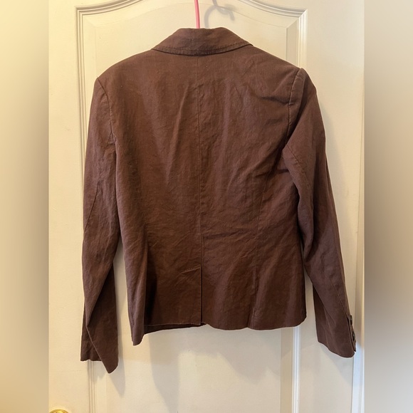 Medina Brown Women's Linen Blazer in size medium - Picture 3 of 7